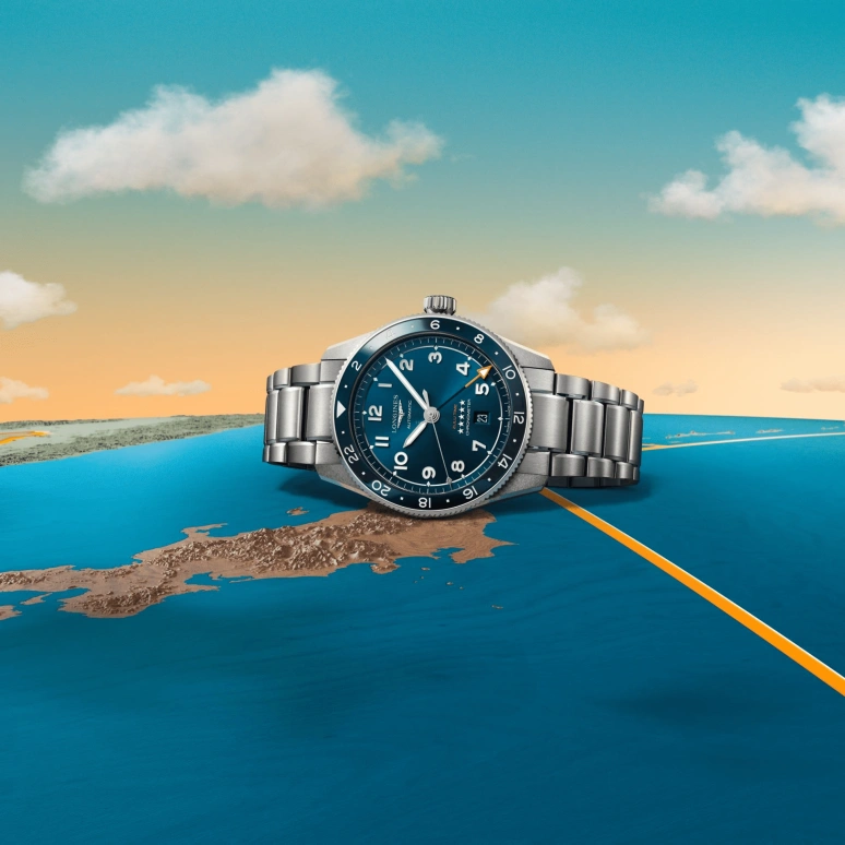 Longines,Spirit 42mm,42mm,Stainless Steel,Blue,Automatic,Date,65hours,L3,L3.812.4.93.6