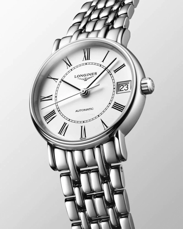 Longines,Presence 30mm,30mm,Stainless Steel,White,Automatic,Date,64hours,L4,L4.322.4.11.6