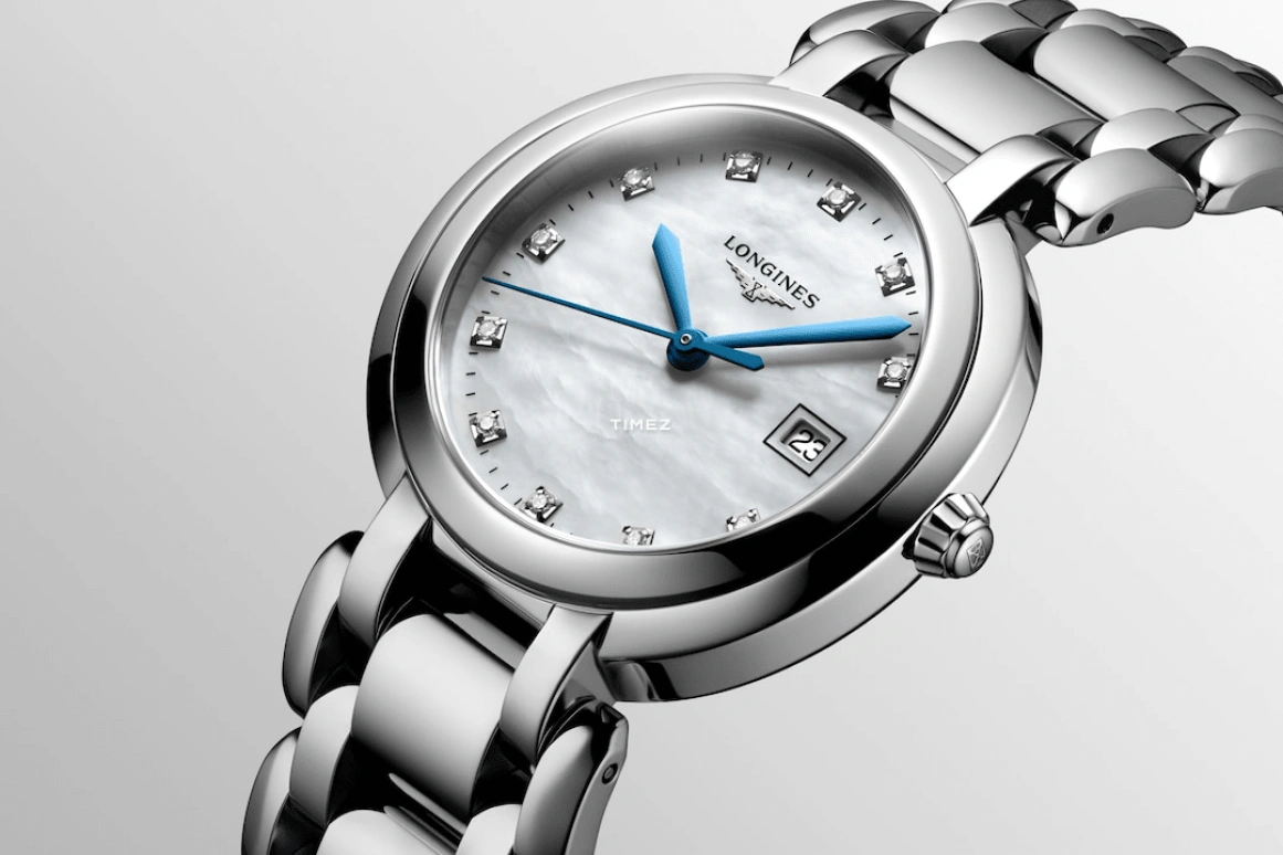 Longines,PrimaLuna 30mm,30mm,Stainless Steel,Blue,White,Quartz,Day,26280hours,L8,L8.122.4.87.6