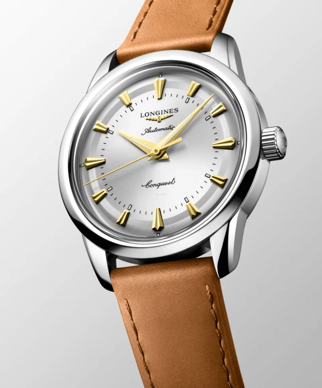 Longines,Conquest Heritage 38mm,38mm,Stainless Steel,Silver,Automatic,Anti-magnetic,72hours,L1,L1.649.4.72.2