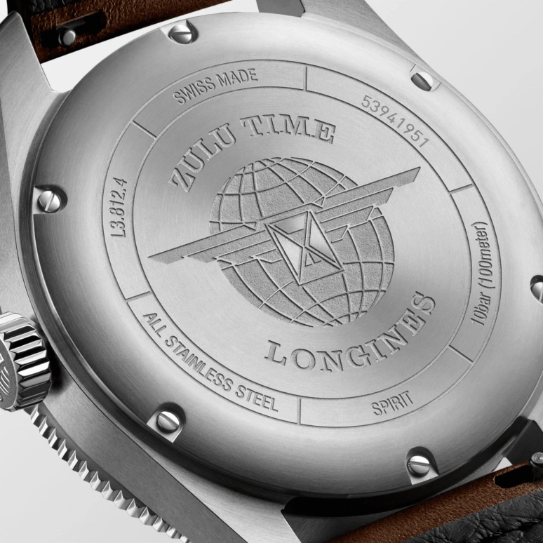 Longines,Spirit 42mm,42mm,Stainless Steel,Black,Automatic,Date,65hours,L3,L3.812.4.53.2