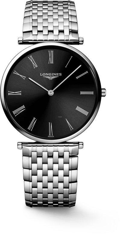 Longines,La Grande Classique 36mm,36mm,Stainless Steel,Black,Quartz,Perpetual Calendar,In-house Caliber,L4,L4.755.4.51.6