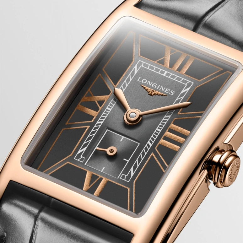 Longines,DolceVita 20.80mm,20.80mm,Pink Gold,Grey,Quartz,Day,26280hours,L5,L5.255.8.75.2