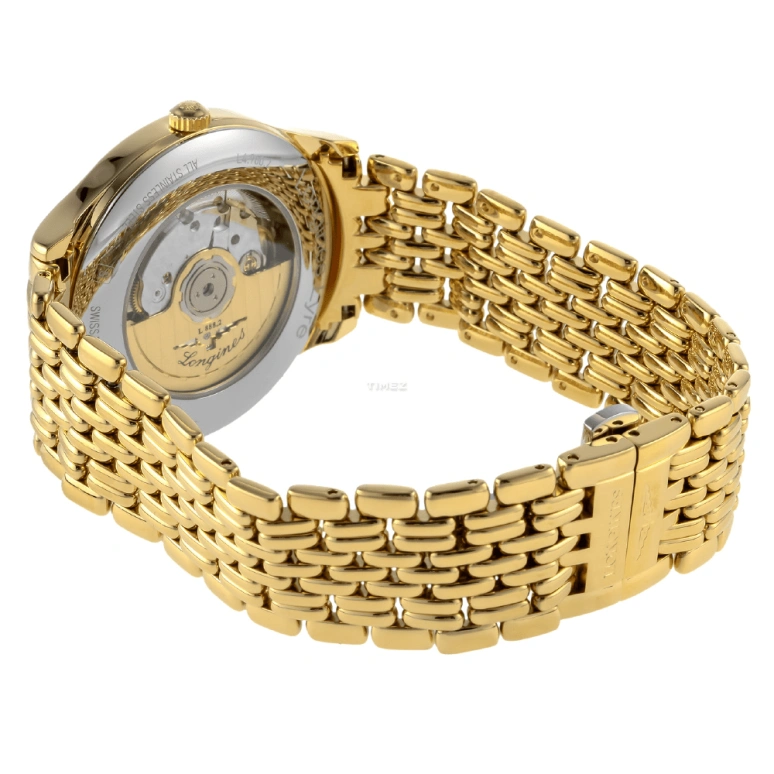 Longines,Lyre 38.50mm,38.50mm,Stainless Steel,Gold,Automatic,Day,Sapphire,Crystal Glass,L4,L4.960.2.32.8