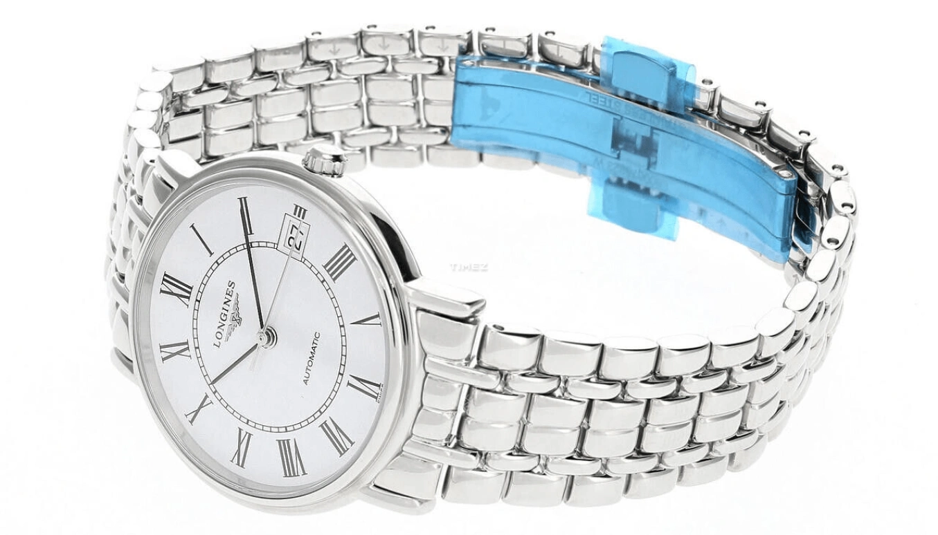 Longines,Presence 34.50mm,34.50mm,Stainless Steel,White,Automatic,Day,42hours,L4,L4.821.4.11.6