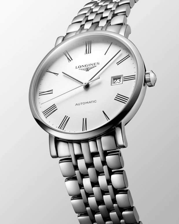 Longines,Elegant 39mm,39mm,Stainless Steel,White,Automatic,Date,65hours,L4,L4.910.4.11.6