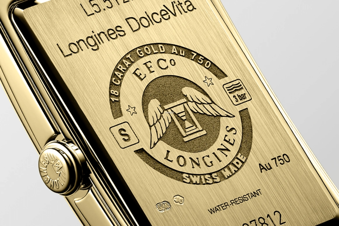 Longines,DolceVita 23x37mm,23x37mm,Yellow Gold,White,Quartz,26280hours,In-house Caliber,L5,L5.512.6.71.0