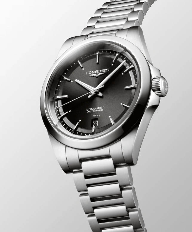 Longines,Conquest 38mm,38mm,Stainless Steel,Black,Automatic,Day,72hours,L3,L3.720.4.52.6
