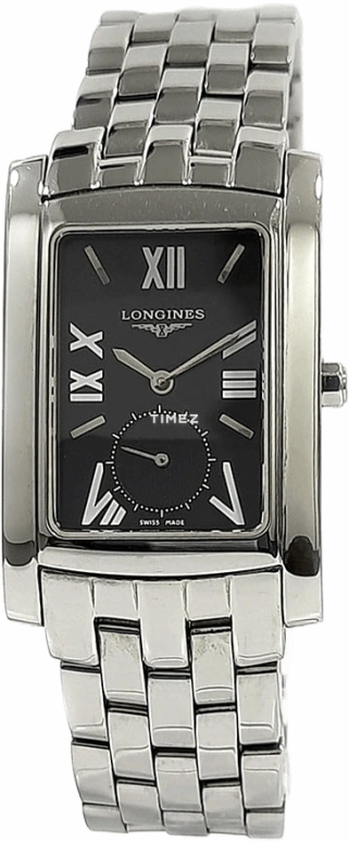 Longines,DolceVita 26.30x32.10mm,26.30x32.10mm,Stainless Steel,Black,Quartz,26280hours,In-house Caliber,L5,L5.655.4.75.6