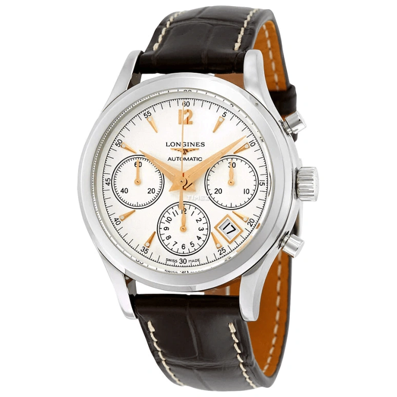 Longines,Heritage Classic 39mm,39mm,Stainless Steel,White,Automatic,Chronograph,Day,L2,L2.742.4.76.2