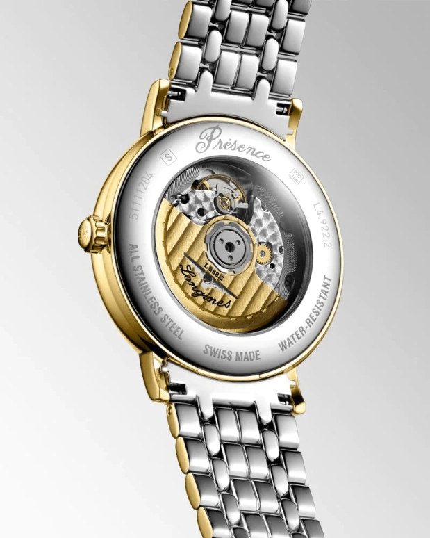 Longines,Presence 40mm,40mm,Stainless Steel,White,Automatic,Date,65hours,L4,L4.922.2.12.7