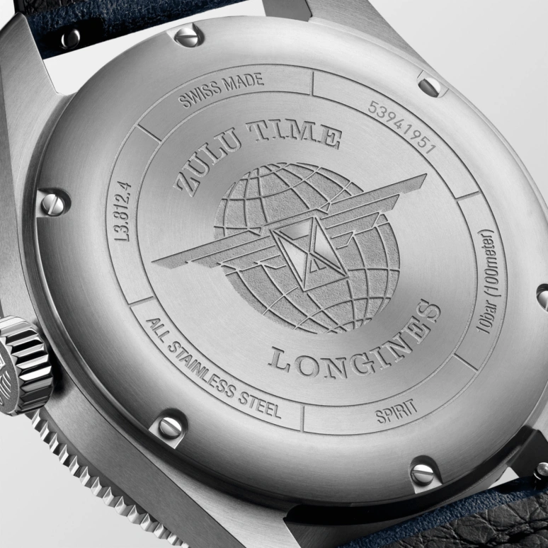 Longines,Spirit 42mm,42mm,Stainless Steel,Blue,Automatic,Date,65hours,L3,L3.812.4.93.2