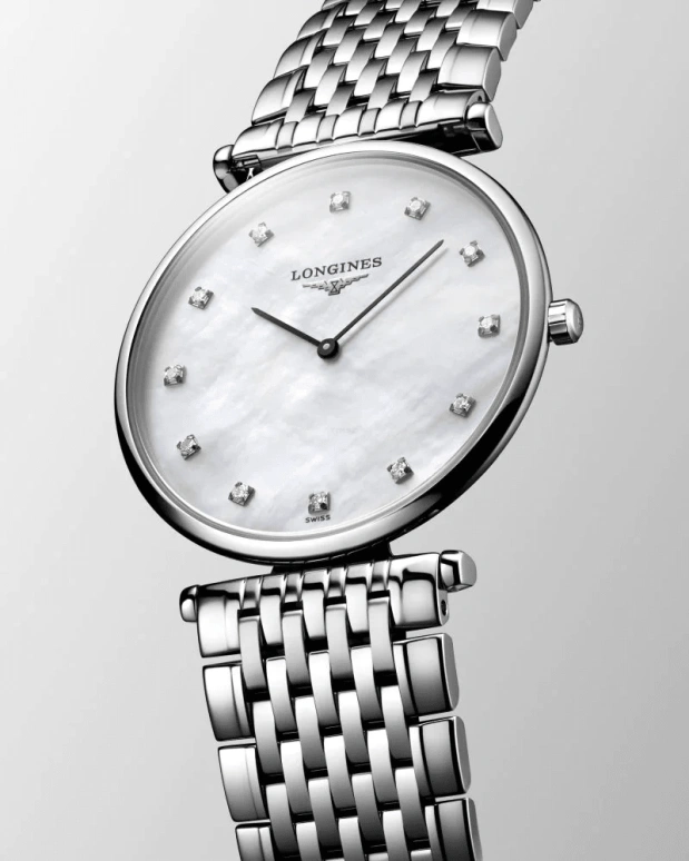 Longines,Elegant 33mm,33mm,Stainless Steel,White,Quartz,In-house Caliber,Sapphire,L4,L4.709.4.88.6