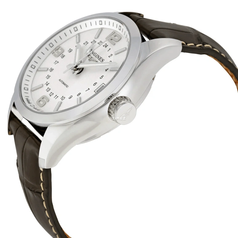 Longines,Conquest Classic 42mm,42mm,Stainless Steel,White,Automatic,Day,Dule Time,GMT,L2,L2.799.4.76.3