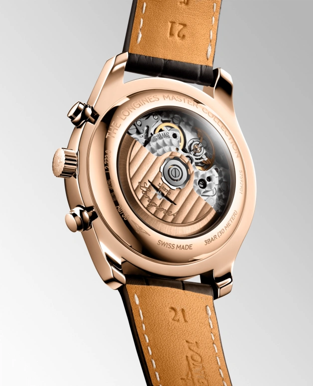 Longines,Master 42mm,42mm,Rose Gold,Silver,Automatic,Chronograph,Moonphase,Month,Date,66hours,In-house Caliber,L2,L2.773.8.78.3