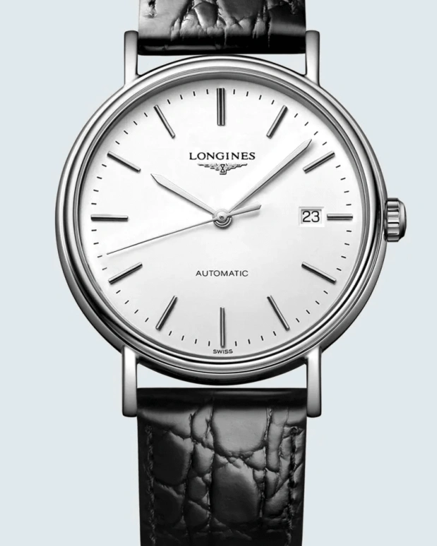 Longines,Presence 38.50mm,38.50mm,Stainless Steel,White,Automatic,Date,65hours,L4,L4.921.4.12.2