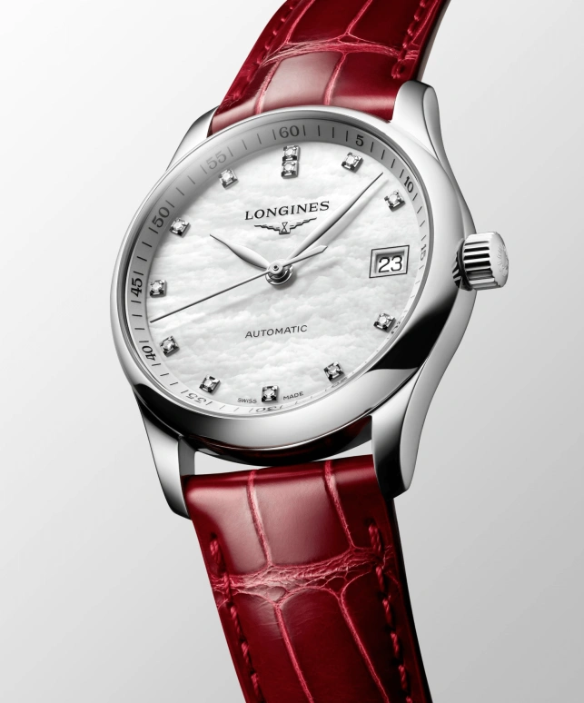 Longines,Master 34mm,34mm,Stainless Steel,White,Automatic,Day,72hours,L2,L2.357.4.87.2