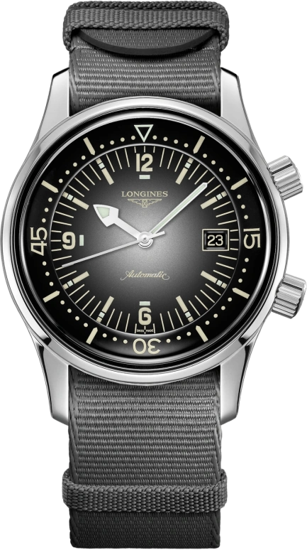 Longines,Heritage Classic 42mm,42mm,Stainless Steel,Grey,Automatic,Date,64hours,L3,L3.774.4.70.2