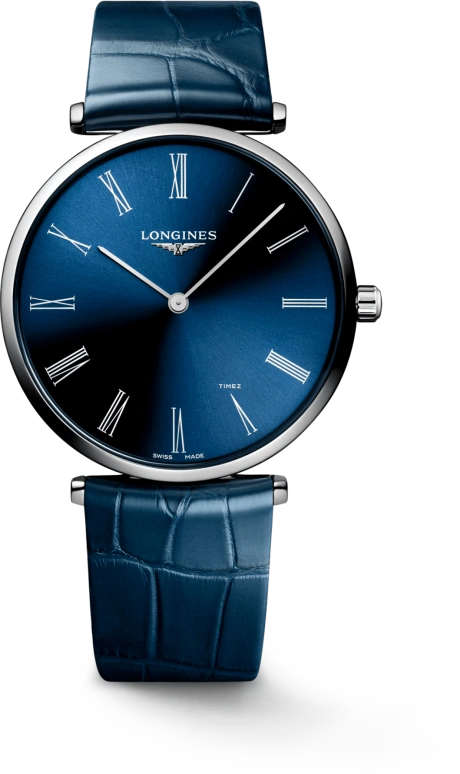 Longines,La Grande Classique 38mm,38mm,Stainless Steel,Blue,Quartz,In-house Caliber,Sapphire,Crystal Glass,L4,L4.866.4.94.B