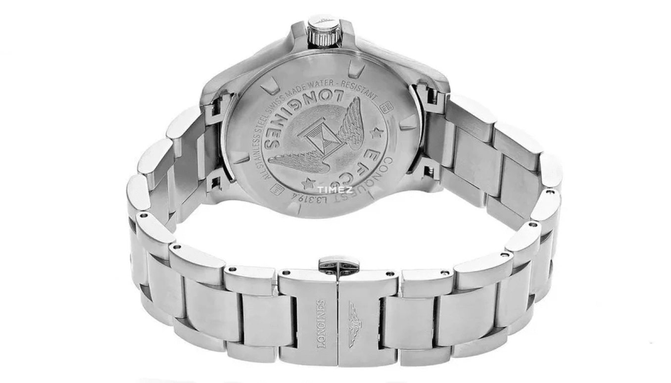 Longines,Conquest V.H.P. 36mm,36mm,Stainless Steel,White,Quartz,Day,In-house Caliber,L3,L3.319.4.87.6