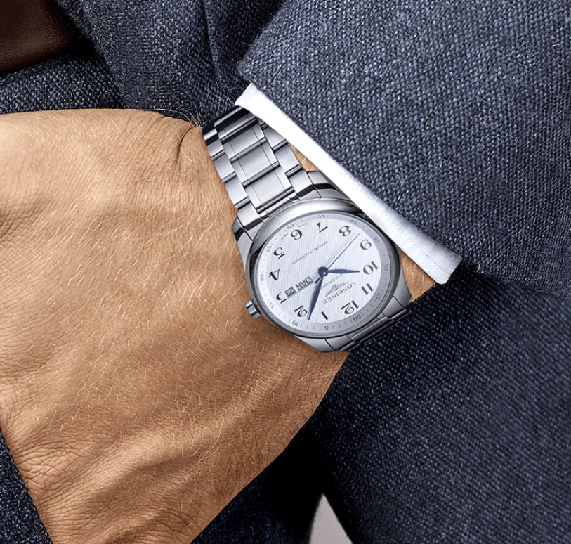Longines,Master 40mm,40mm,Stainless Steel,Silver,Automatic,Annual Calendar,Month,Day,L2,L2.910.4.78.6