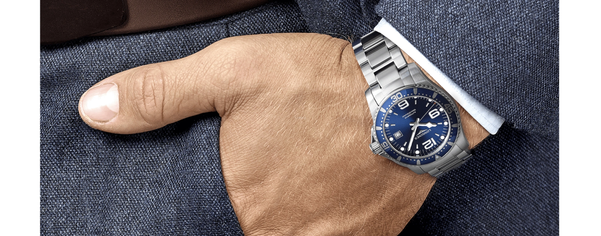 Longines,HydroConquest 41mm,41mm,Stainless Steel,Blue,Automatic,Date,65hours,L3,L3.742.4.96.6