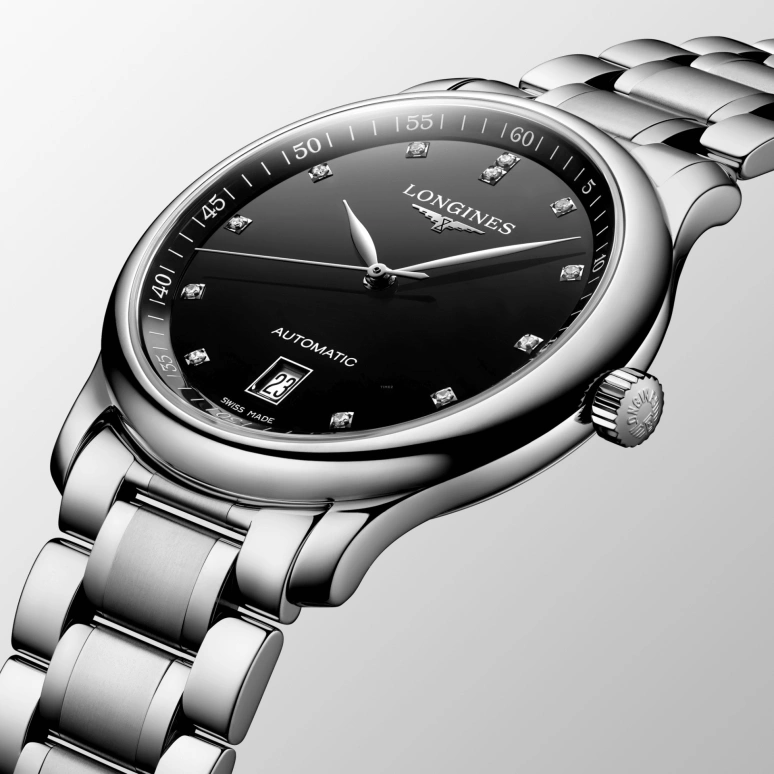 Longines,Master 38.50mm,38.50mm,Stainless Steel,Black,Automatic,Chronograph,Date,L2,L2.628.4.57.6