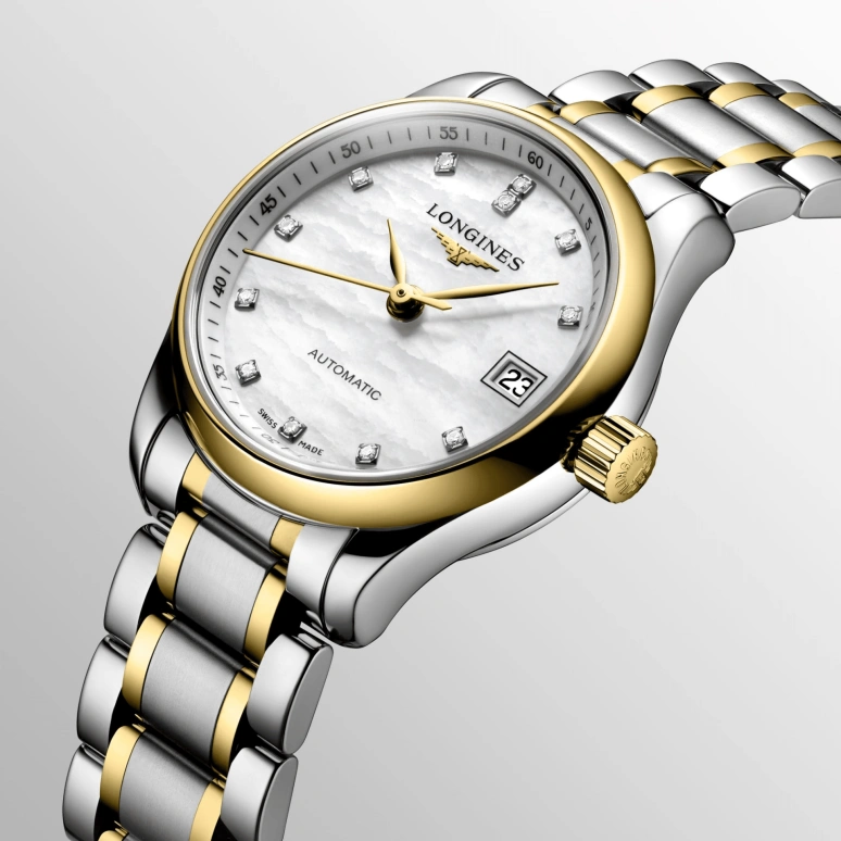 Longines,Master 25.50mm,25.50mm,Stainless Steel,Silver White,Automatic,Day,40hours,L2,L2.128.5.87.7
