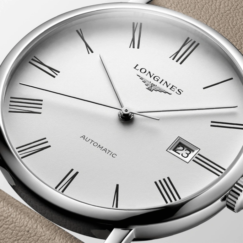 Longines,Elegant 41mm,41mm,Stainless Steel,White,Automatic,Date,64hours,L4,L4.911.4.11.0