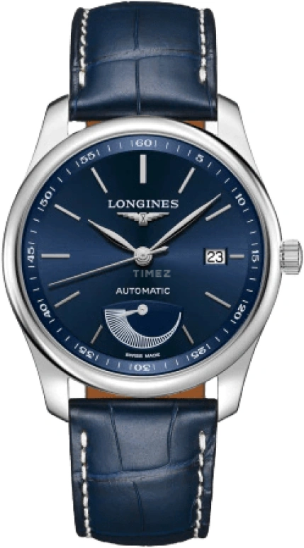 Longines,Master 40mm,40mm,Stainless Steel,Blue,Automatic,Date,Power Reserve Indicator,L2,L2.908.4.92.0