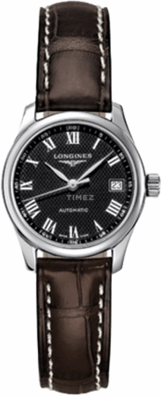 Longines,Master 25.50mm,25.50mm,Stainless Steel,Black,Automatic,Date,40hours,L2,L2.128.4.51.3