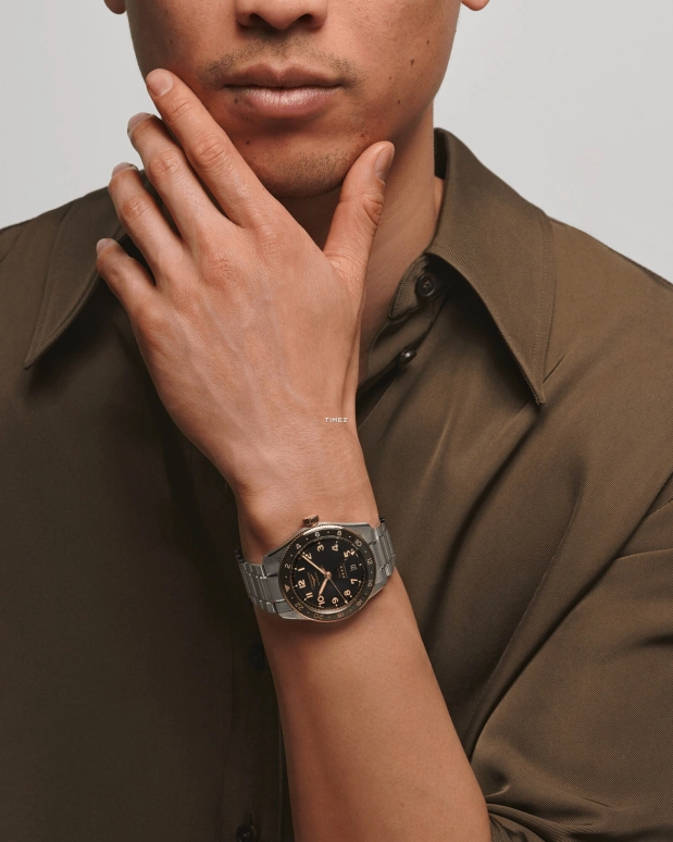 Longines,Spirit 42mm,42mm,Stainless Steel,Black,Automatic,Day,Dule Time,L3,L3.812.5.53.6