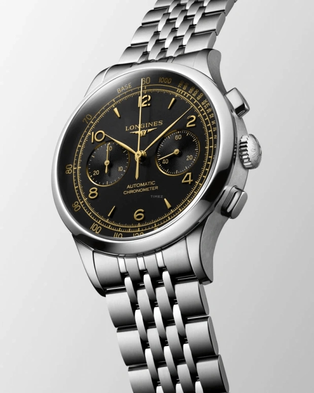 Longines,Heritage Classic 40mm,40mm,Stainless Steel,Black,Automatic,Chronograph,54hours,L2,L2.921.4.56.6