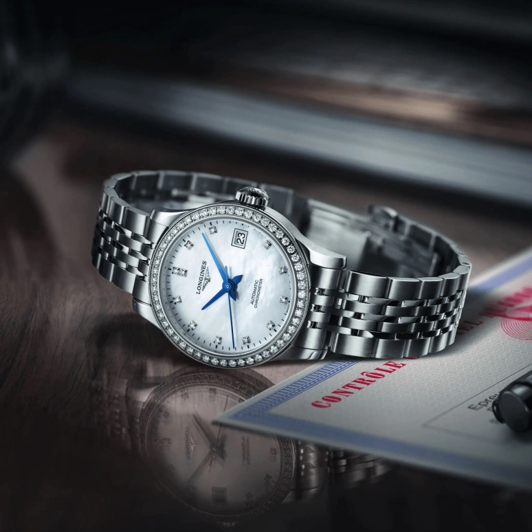 Longines,Record 26mm,26mm,Stainless Steel,White,Automatic,Date,40hours,L2,L2.320.0.87.6