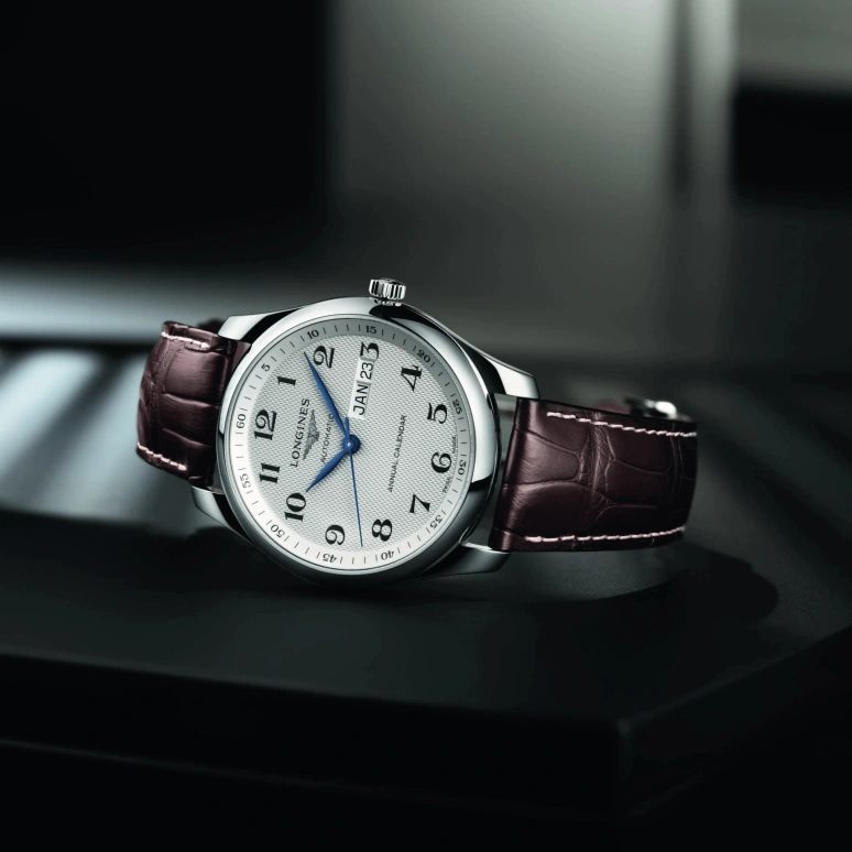 Longines,Master 40mm,40mm,Stainless Steel,Silver,Automatic,Annual Calendar,Month,Date,L2,L2.910.4.78.3
