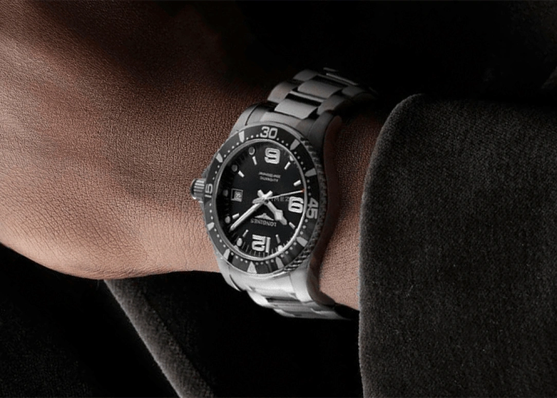 Longines,HydroConquest 41mm,41mm,Stainless Steel,Black,Automatic,Date,65hours,L3,L3.742.4.56.6