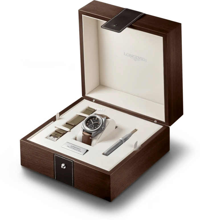 Longines,Heritage Avigation 43mm,43mm,Stainless Steel,Black,Automatic,72hours,In-house Caliber,L2,L2.838.4.53.9