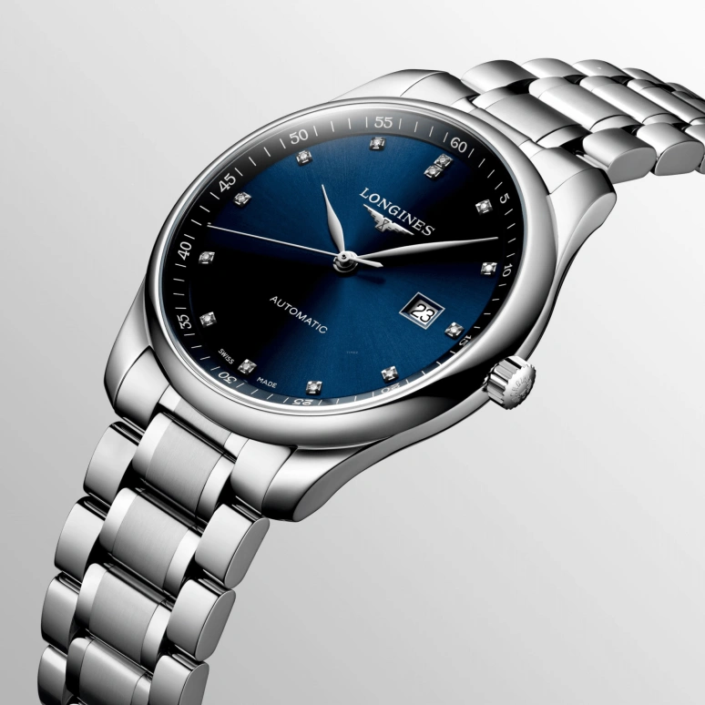 Longines,Master 42mm,42mm,Stainless Steel,Blue,Automatic,Date,65hours,L2,L2.893.4.97.6