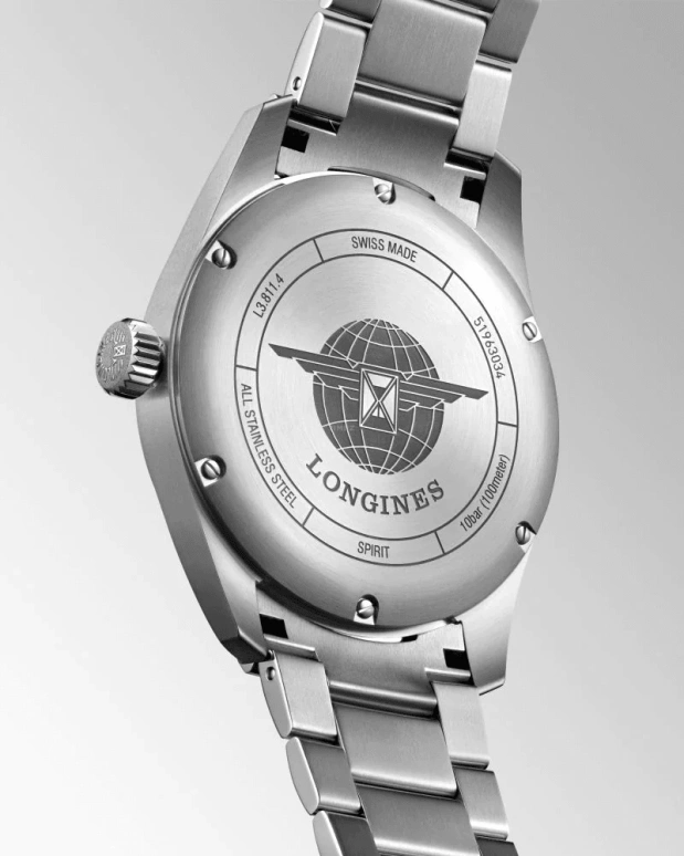 Longines,Spirit 42mm,42mm,Stainless Steel,Silver,Automatic,Date,64hours,L3,L3.811.4.73.6