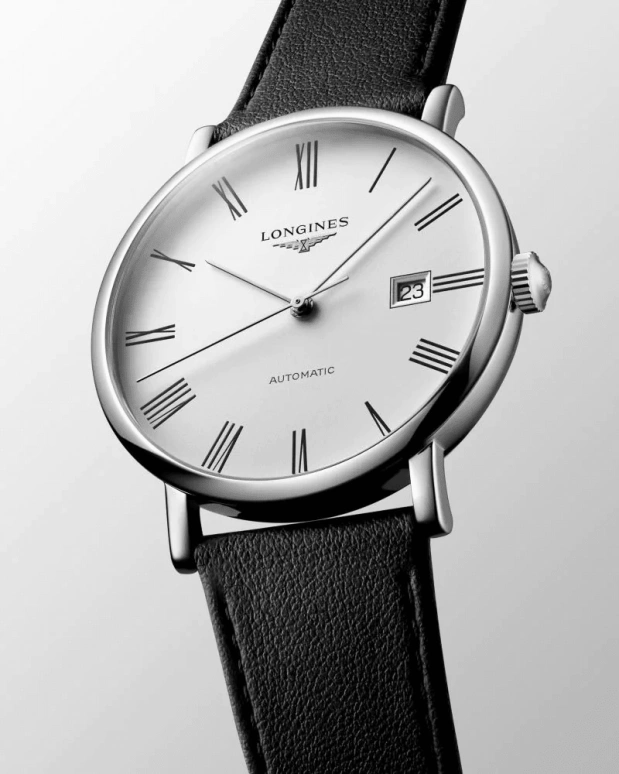 Longines,Elegant 41mm,41mm,Stainless Steel,White,Automatic,Date,64hours,L4,L4.911.4.11.2