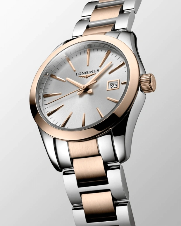 Longines,Conquest Classic 29.50mm,29.50mm,Stainless Steel,Silver,Quartz,Date,Jumping Minutes,L2,L2.286.3.72.7