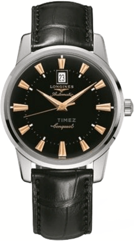 Longines,Heritage Classic 40mm,40mm,Stainless Steel,Black,Automatic,Chronograph,Date,Power Reserve Indicator,L1,L1.645.4.52.4
