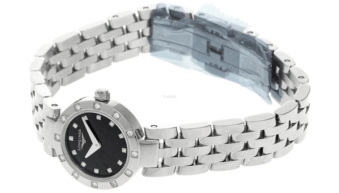 Longines,DolceVita 20.50mm,20.50mm,Stainless Steel,Black,Quartz,In-house Caliber,Sapphire,Crystal Glass,L5,L5.174.0.58.6