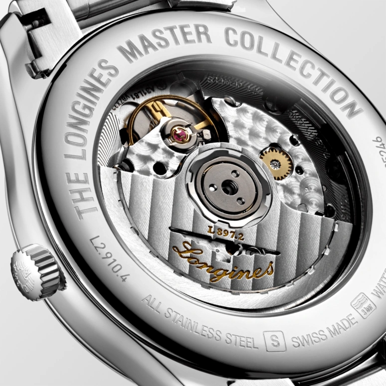 Longines,Master 40mm,40mm,Stainless Steel,Silver,Automatic,Annual Calendar,Month,Day,L2,L2.910.4.78.6