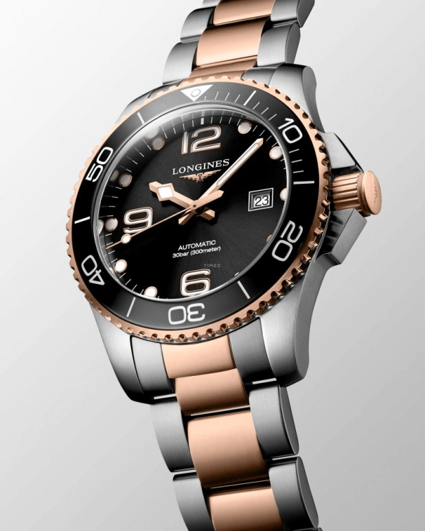 Longines,HydroConquest 43mm,43mm,Ceramic,Stainless Steel,Black,Automatic,Date,64hours,L3,L3.782.3.58.7