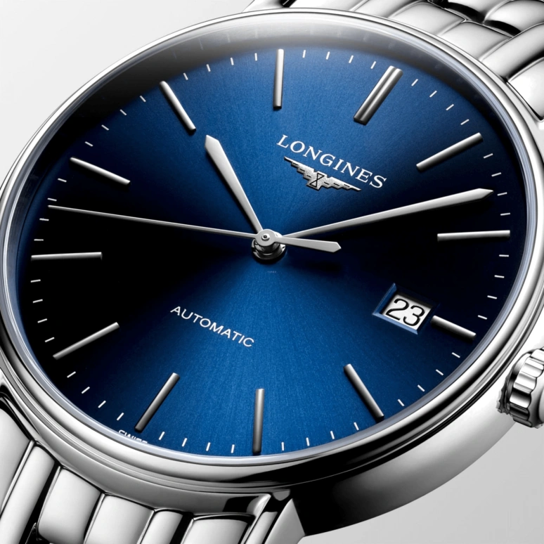 Longines,Presence 38.50mm,38.50mm,Stainless Steel,Blue,Automatic,Date,65hours,L4,L4.921.4.92.6