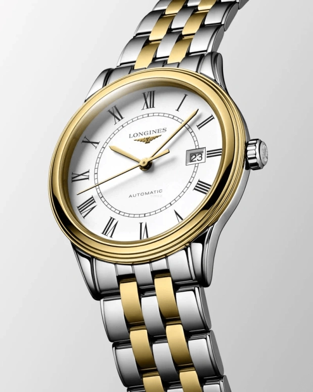 Longines,Flagship 30mm,30mm,Stainless Steel,White,Automatic,Date,40hours,L4,L4.374.3.21.7