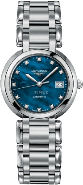 Longines,PrimaLuna 30mm,30mm,Stainless Steel,Blue,Automatic,Date,40hours,L8,L8.113.4.98.6