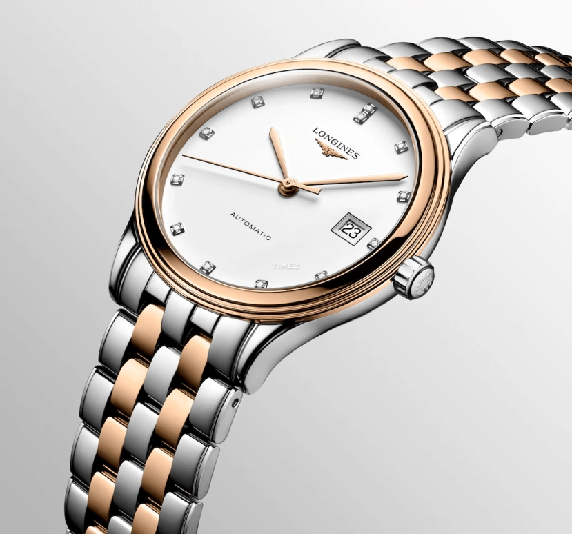 Longines,Flagship 38.50mm,38.50mm,Stainless Steel,White,Automatic,Day,65hours,L4,L4.974.3.99.7