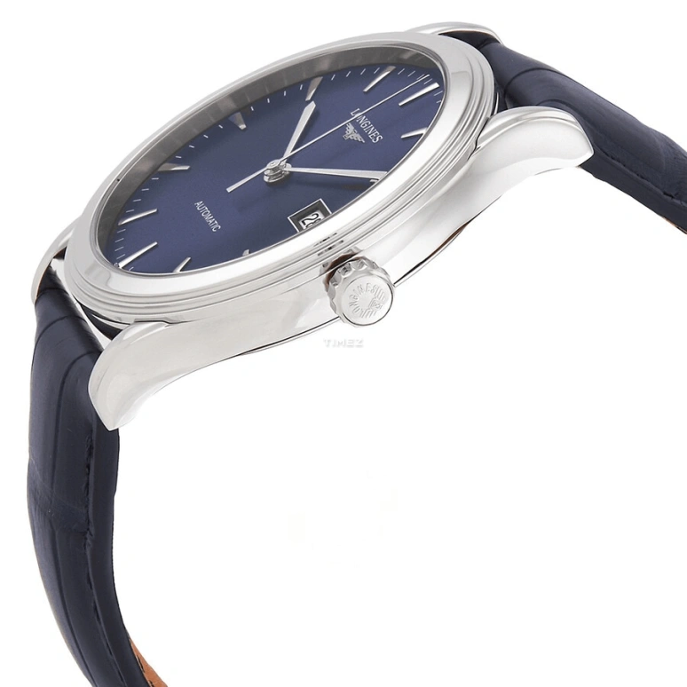 Longines,Flagship 40mm,40mm,Stainless Steel,Blue,Automatic,Day,64hours,L4,L4.984.4.92.2